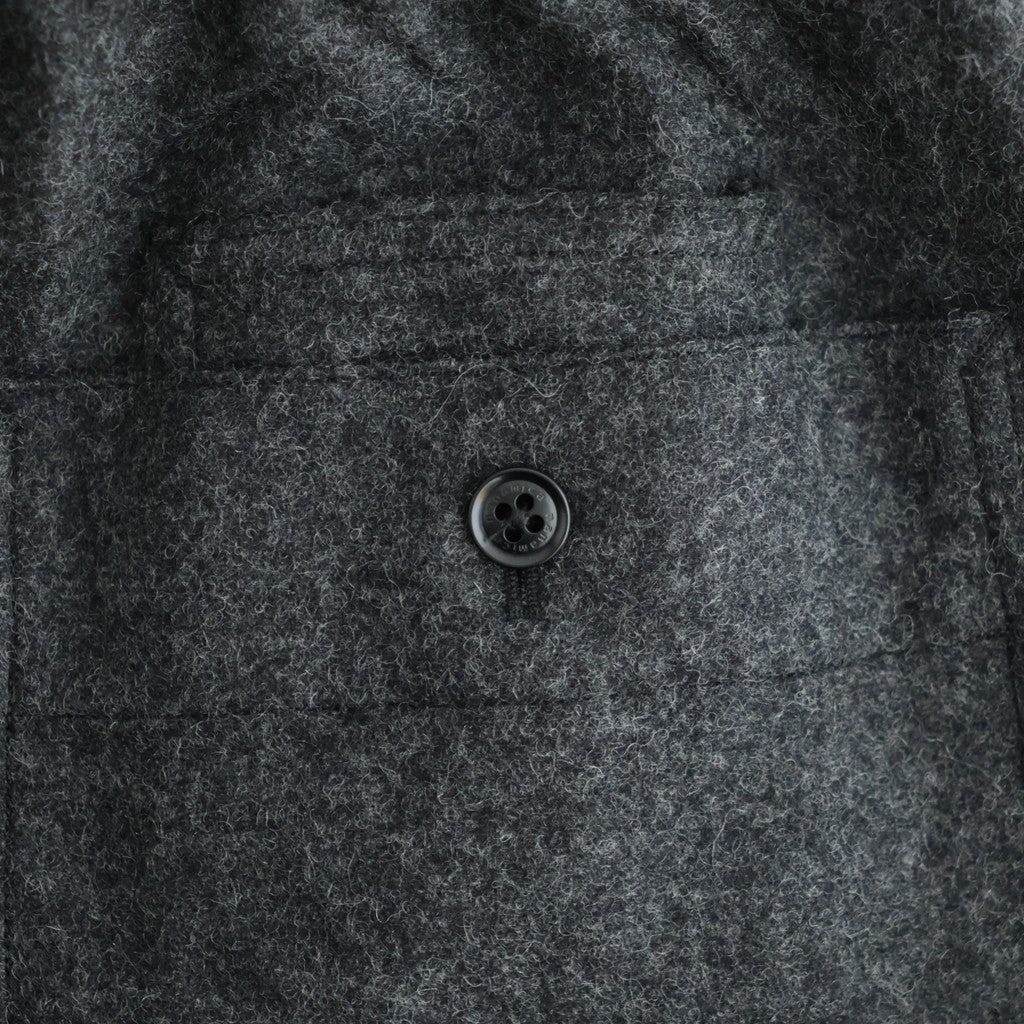 Wool Nylon Melton Pants #Charcoal [S26FC053]