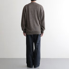 WASHED HIGH COUNT LINEN V NECK CARDIGAN #BROWN [BN-26SM-021]