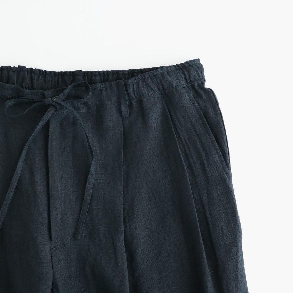 DOUBLE PLEATED EASY TROUSERS #BLACK [A26A22PT02C]