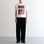 SHORT SLEEVE PRINT-T "NO SWEAT" #WHITE [DNA25T03]