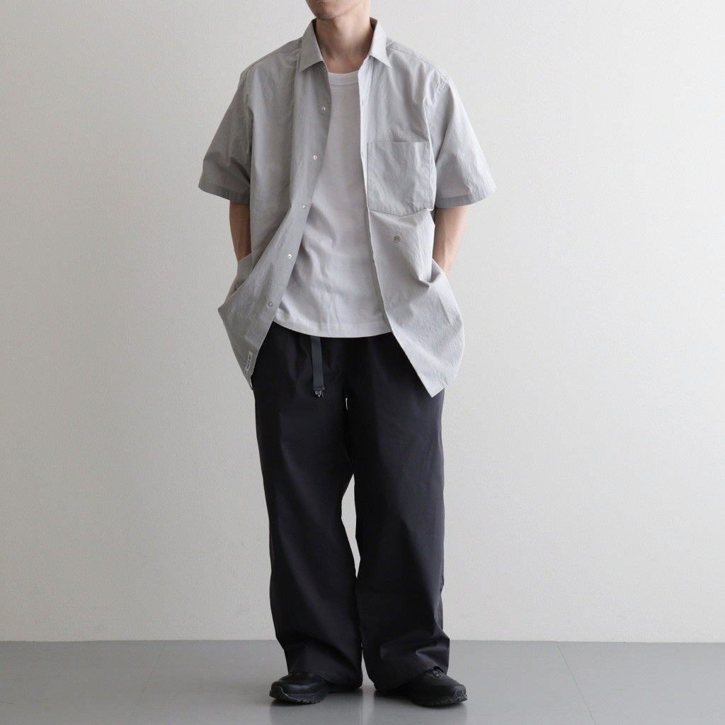 Regular Collar Wind S/S Shirt #Gray [S26SG088]