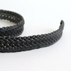 LEATHER MESH BELT #BLACK [PMAT-AC07]