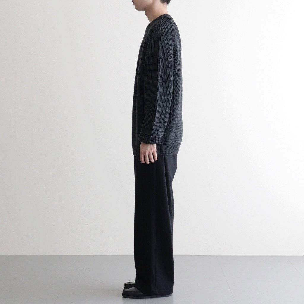 SIGNATURE CREW NECK #CHARCOAL BLUE [BN-25FM-038]