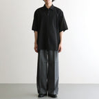 Silk-Co Voile Half-Sleeve Shirt #HeatherCharcoal [BHS26S036SiCo]