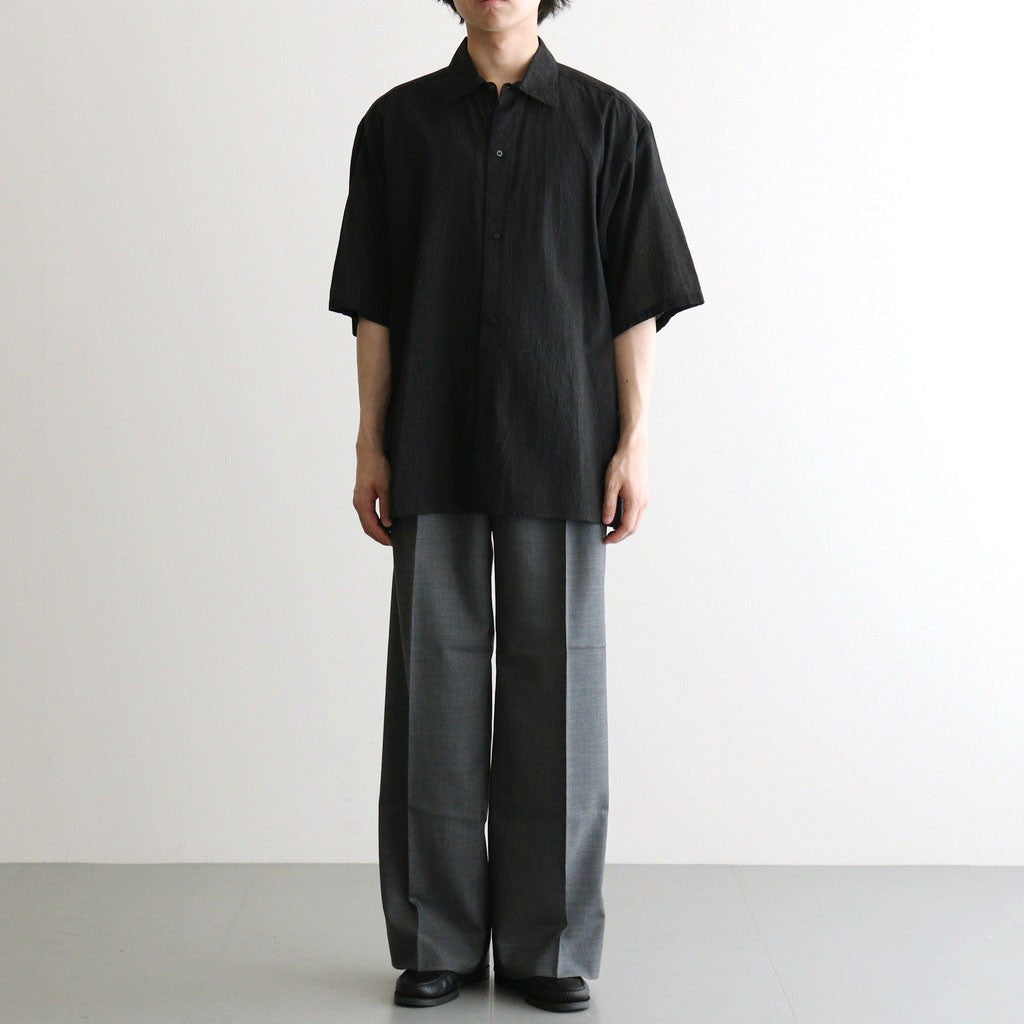 Silk-Co Voile Half-Sleeve Shirt #HeatherCharcoal [BHS26S036SiCo]