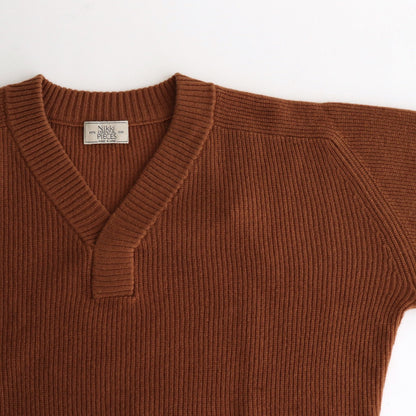 Wool Half Cardigan ST V-neck #MARRON [NEP-AW2403]