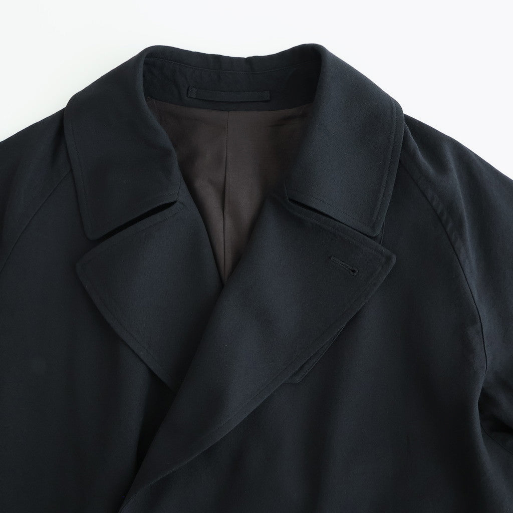 Wool Gabardine Trench Coat #BlackNavy [BHS25F006]