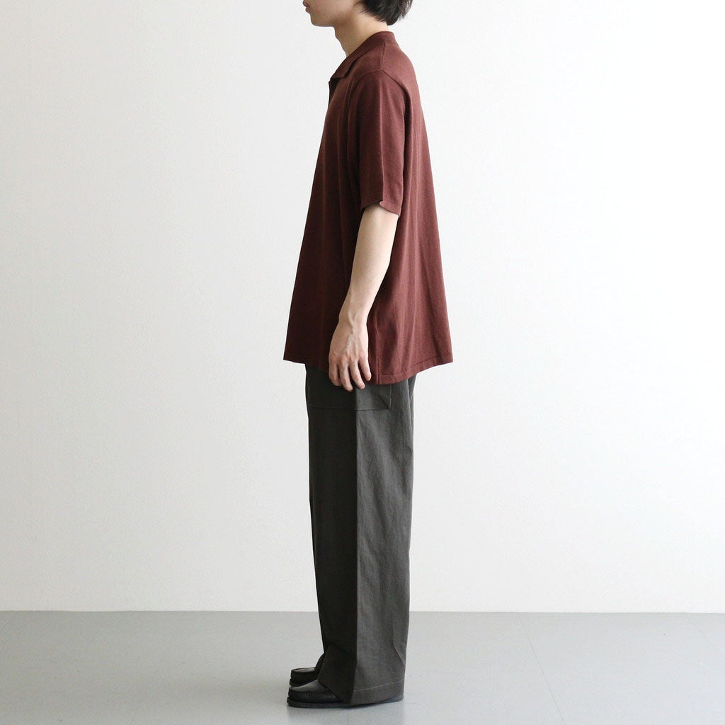 SILK COTTON SKIPPER KNIT #MAROON [26S-BIS-KN66]