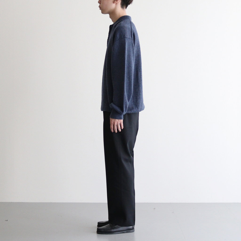 FLAT TAPERED TROUSERS #BLACK [A25C06PT01C]