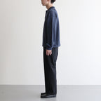 FLAT TAPERED TROUSERS #BLACK [A25C06PT01C]