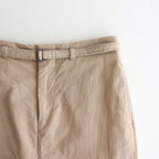 Cotton Serge Belted Skirt #LightBeige [BHSW25F7]