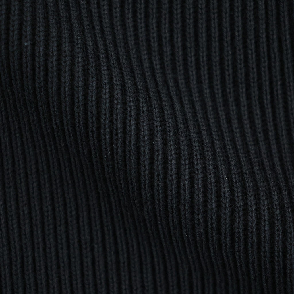 SOLID WOOL RIB POLO CARDIGAN #BLACK [BN-26FL-032]