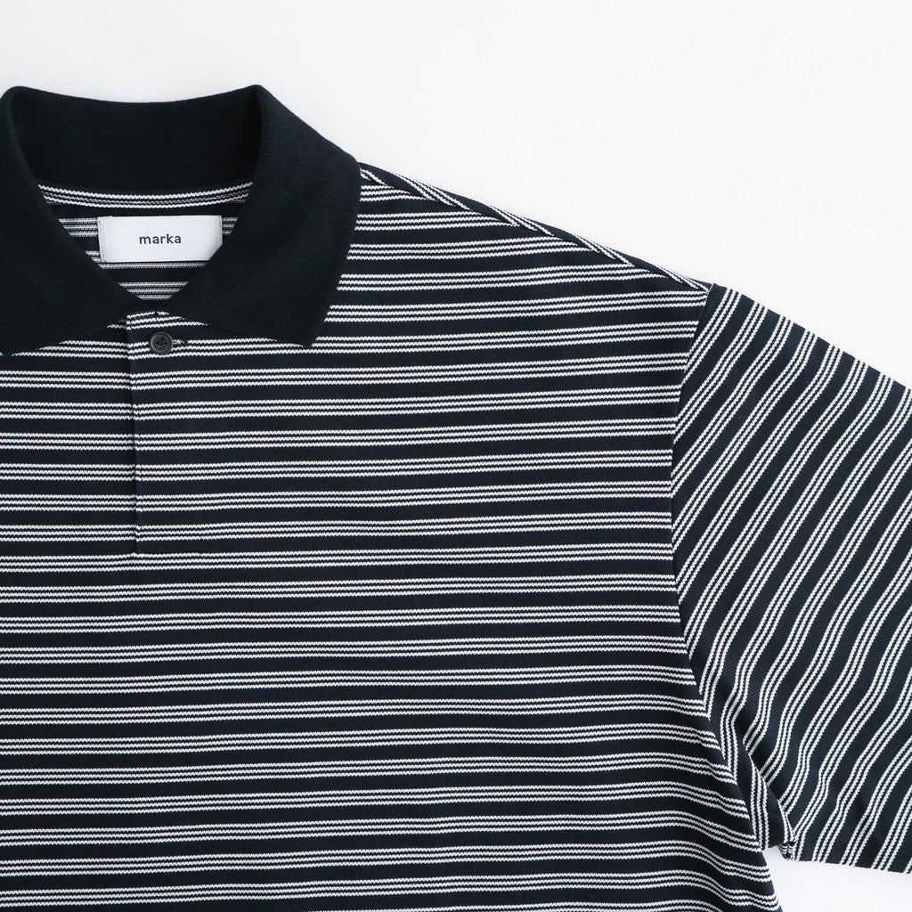 ONE BUTTON TEE S/S #BLACK BORDER [M26A14CS02B]