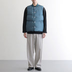 MOUNTAINEER DOWN VEST #CERULEAN [PMAU-VT01]