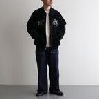 FADED VELVET SOUVENIR JACKET #GRAPHITE [242OJ-JK15]