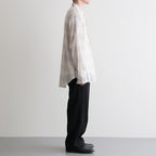 OPEN COLLAR L/S SHIRT #IVORY CHECK [M26A18SH01C]