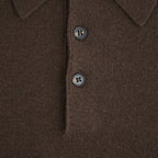 SUNSHINE CASHMERE POLO #BROWN [BN-26FM-059]