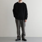 HEAVY WAFFLE TOP #INK BLACK [PMAU-CL01]