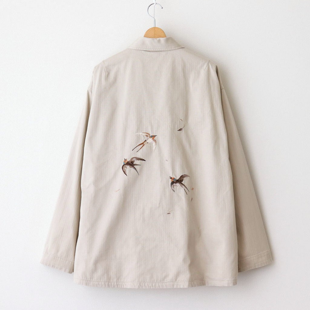 PATINA HERRINGBONE SOUVENIR JACKET #BONE [251OJ-JK16] - Diffusion