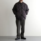 HIGH-COUNT SILK MITTEN PUFF JACKET #WHISKY [252OJ-JK13]