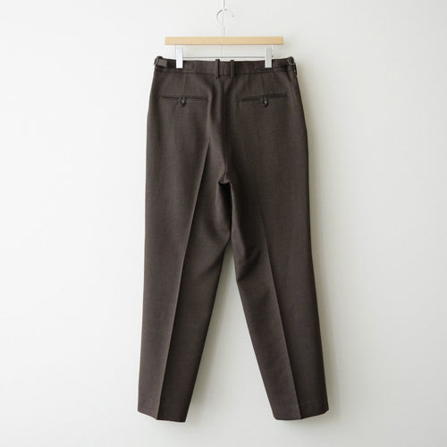 REGULAR FIT STRAIGHT TROUSERS #BROWN BIRD’S-EYE [M26C10PT03C]