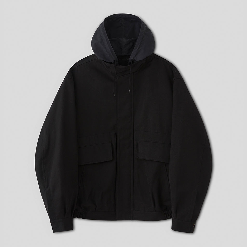 HOODED SPORTING BLOUSON #INK BLACK [PMLW-OT01]