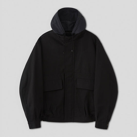 HOODED SPORTING BLOUSON #INK BLACK [PMLW-OT01]