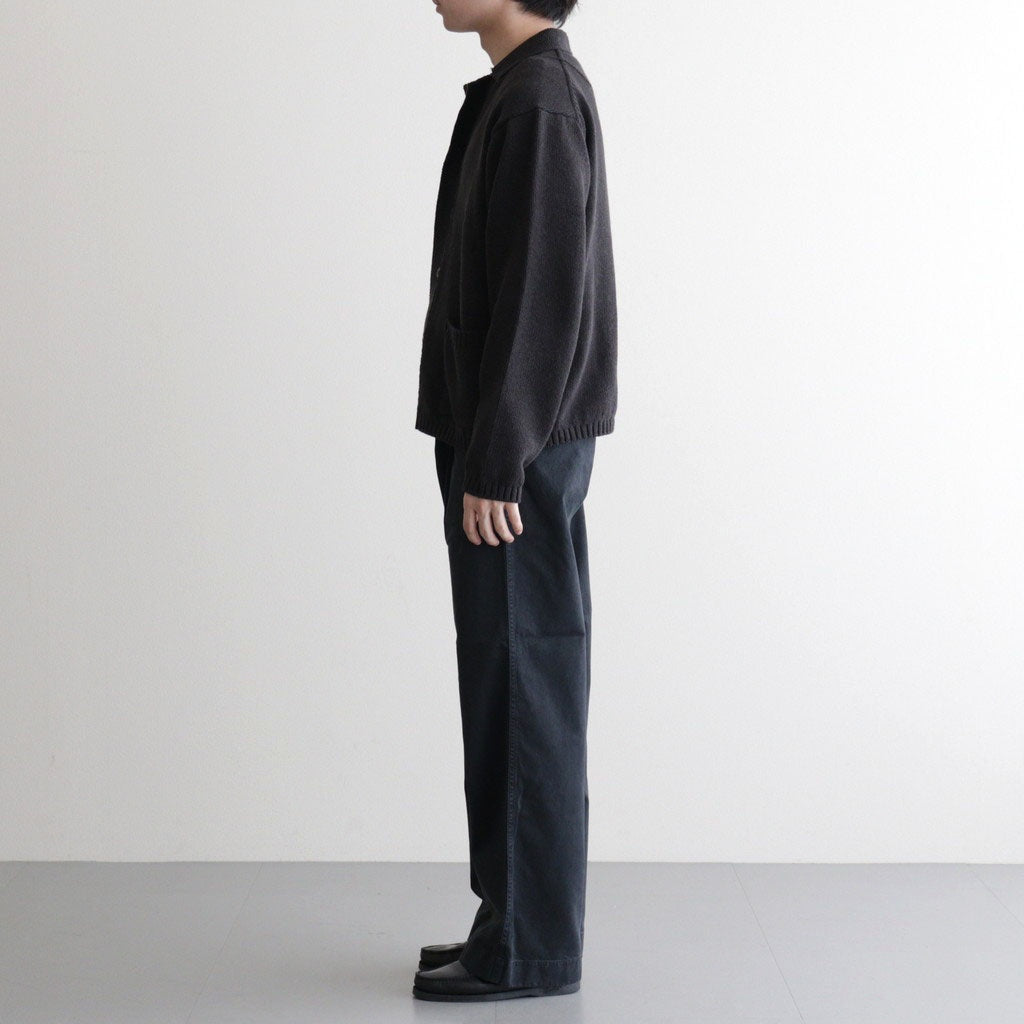 Cotton Fancy Yarn Crochet Collar Knit Jacket #Charcoal [NEP-SS2628]