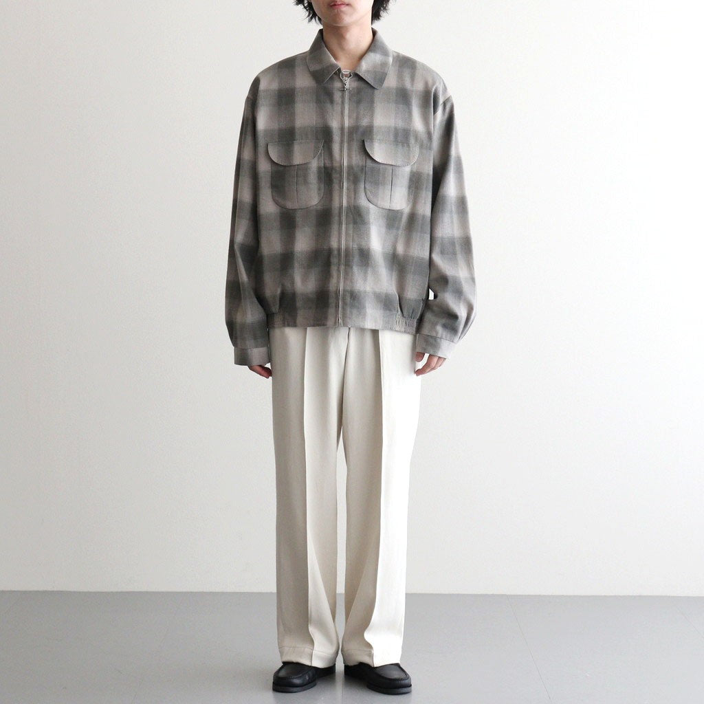 PLEATED-POCKET RICKY JACKET #GRAPHITE PLAID [261OJ-JK07]