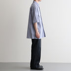 Hard Twist Chambray Work Shirt S/S #SaxeBlue [bROOTS26S4]