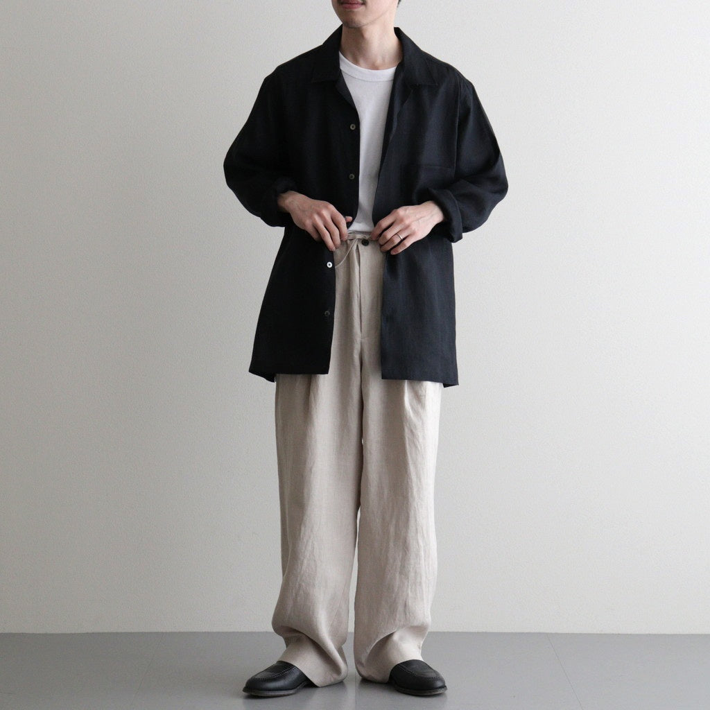 DOUBLE PLEATED EASY TROUSERS #TAUPE [A26A22PT02C]