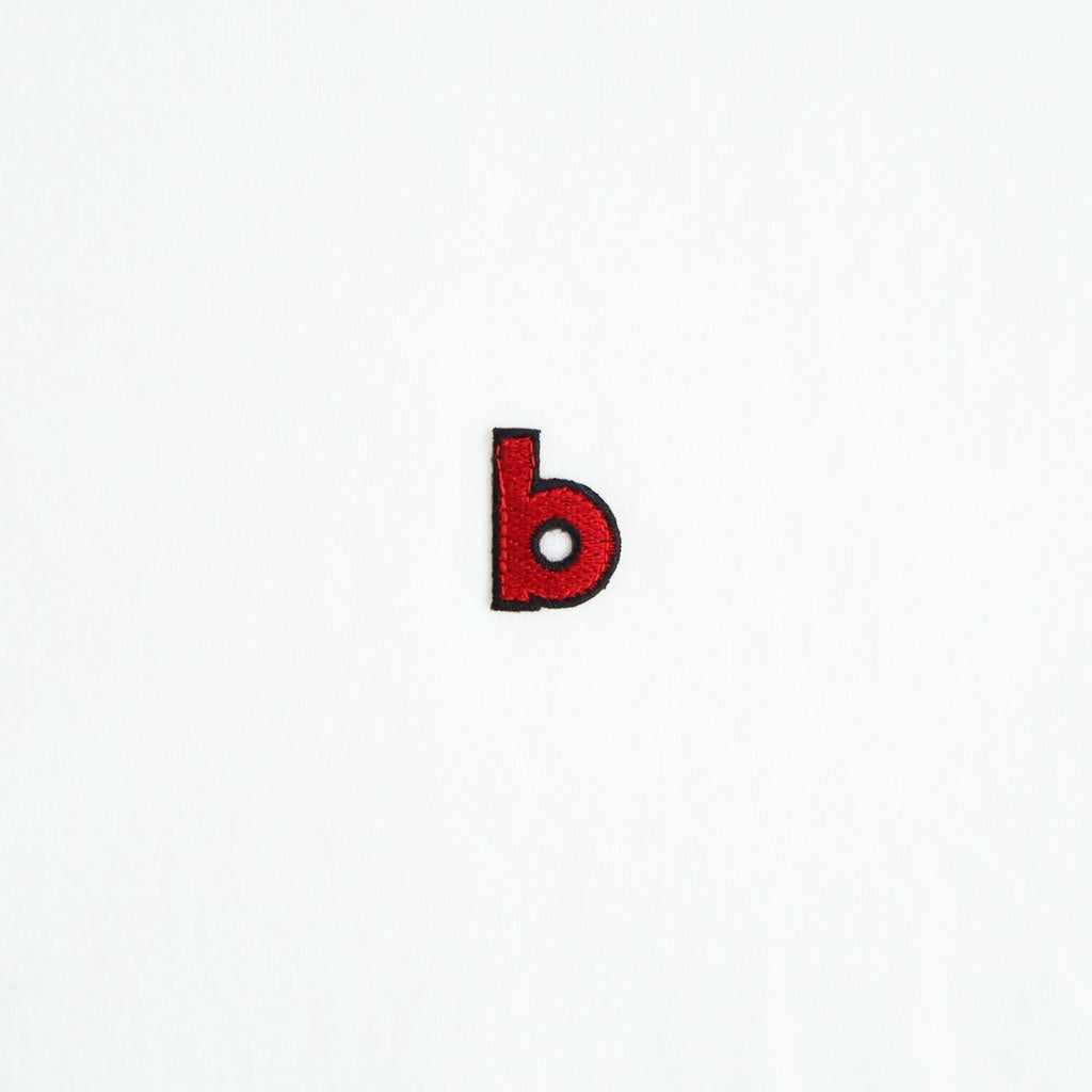b Patch Tee WIDE #White×Red [bROOTS25S34S26C]