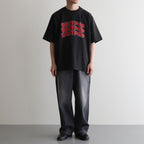 BRITPOP Print Tee WIDE #InkBlack×Red-PT [bROOTS25S34A]