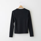 Classic Rib Henley-neck L/S #Black [bROOTS24F006WF26]