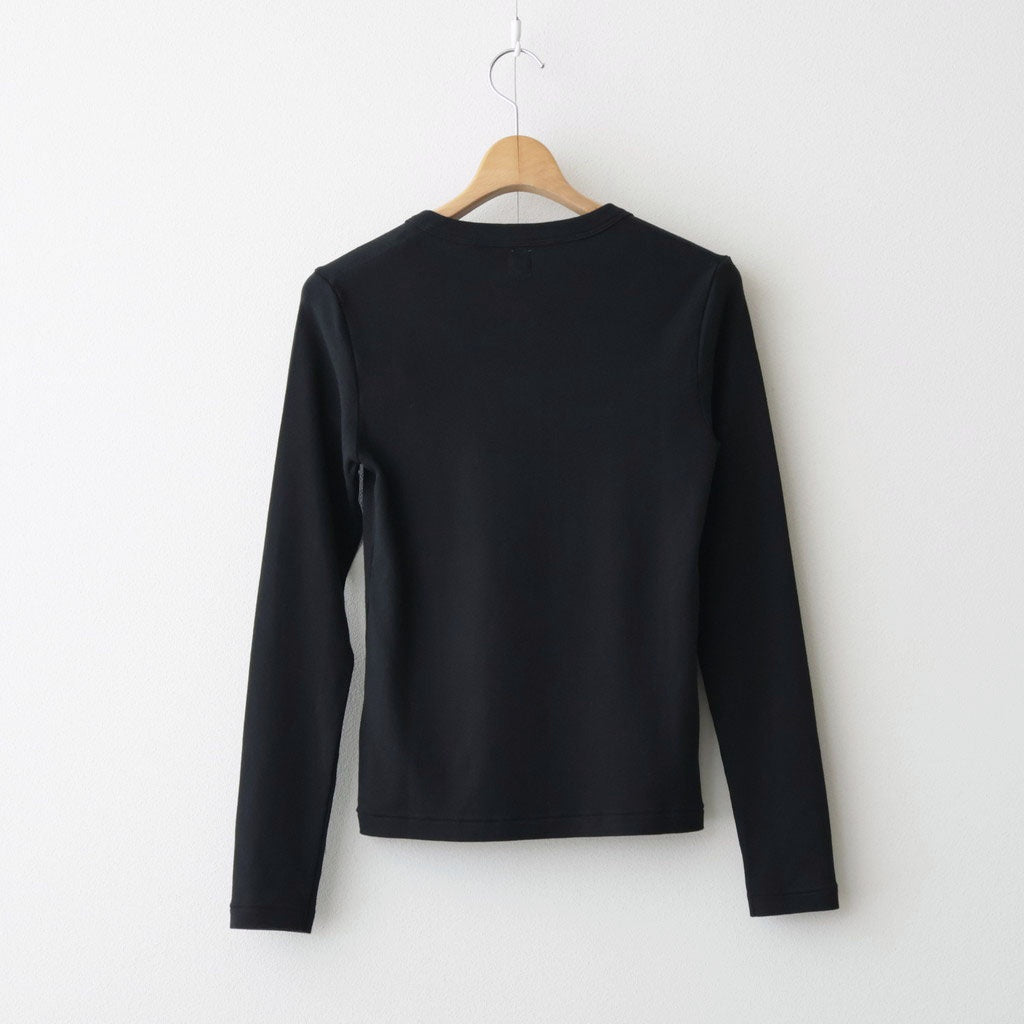 Classic Rib Henley-neck L/S #Black [bROOTS24F006WF26]