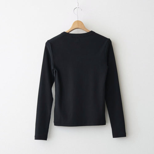 Classic Rib Henley-neck L/S #Black [bROOTS24F006WF26]