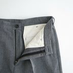 TWEED WOOL ONE TUCK TROUSERS #GRAY [BN-26FM-023]