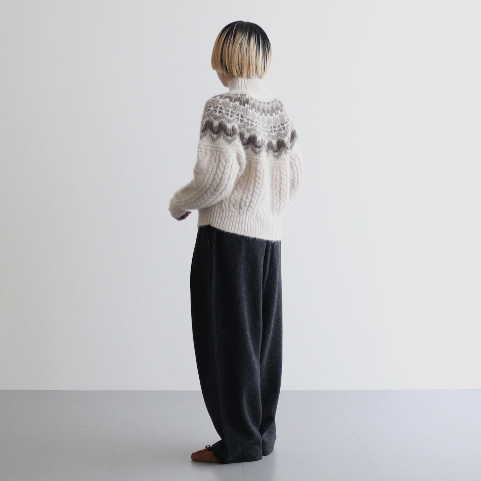 MOHAIR NORDIC TURTLE NECK #IVORY [BN-24FL-055]