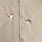 SILK NEP CLOTH SOUVENIR SHIRTS (Short-sleeve) #CELADON [251OJ-SH14]