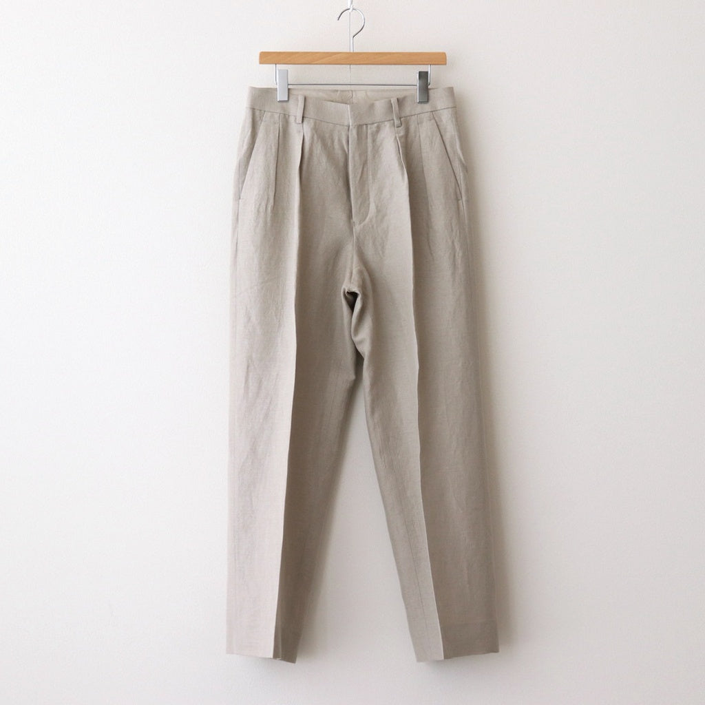 W/Li 2tuck Wide Tapered Trousers #BEIGE [NEP-SS2503M]