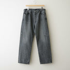 USED-FINISHED 13.5oz STRAIGHT DENIM #020 CHARCOAL [17062 40027]
