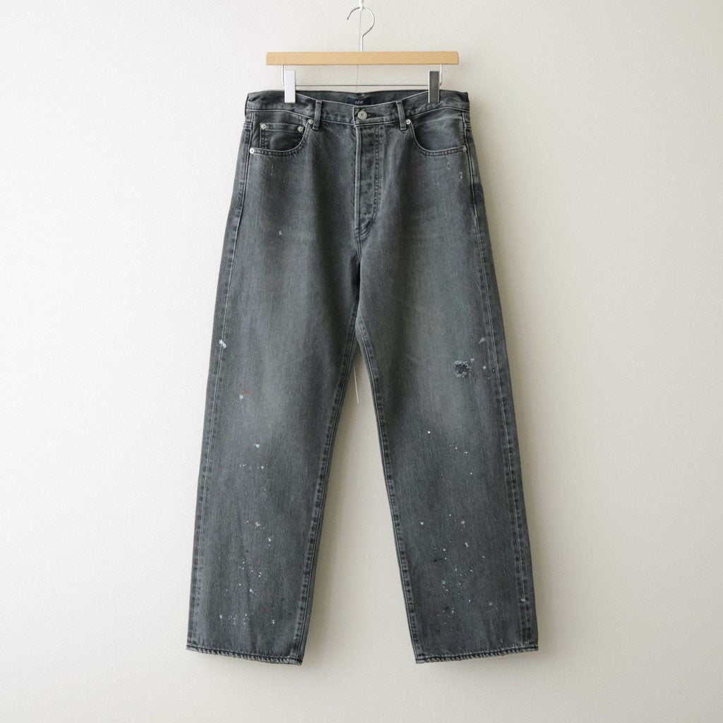 USED-FINISHED 13.5oz STRAIGHT DENIM #020 CHARCOAL [17062 40027]