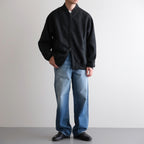 Pe/Silk Fleece Bomber Jacket #HeatherBlack [BHS25F019]