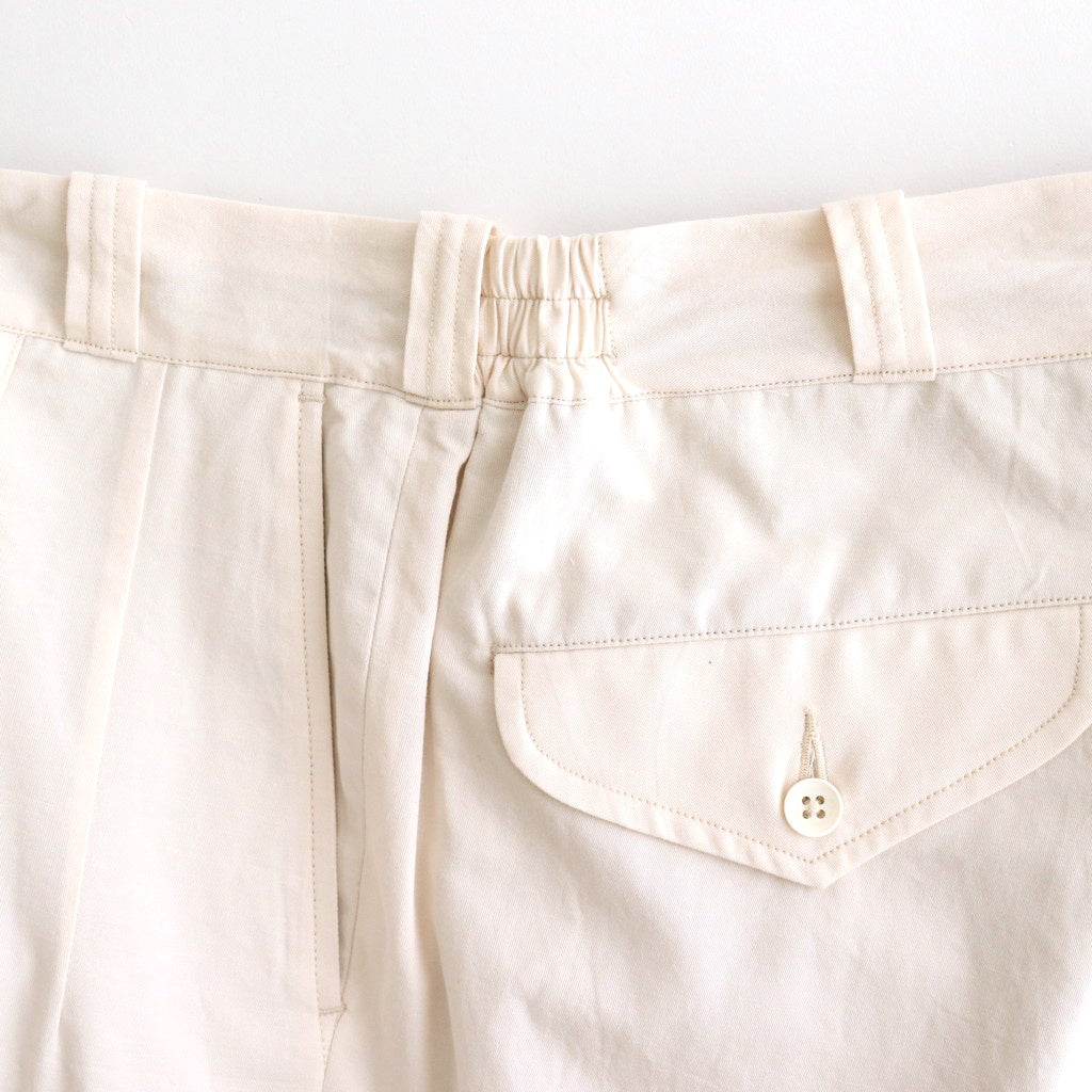 FRONT TUCK ARMY TROUSER #IVORY [251OJ-PT08]