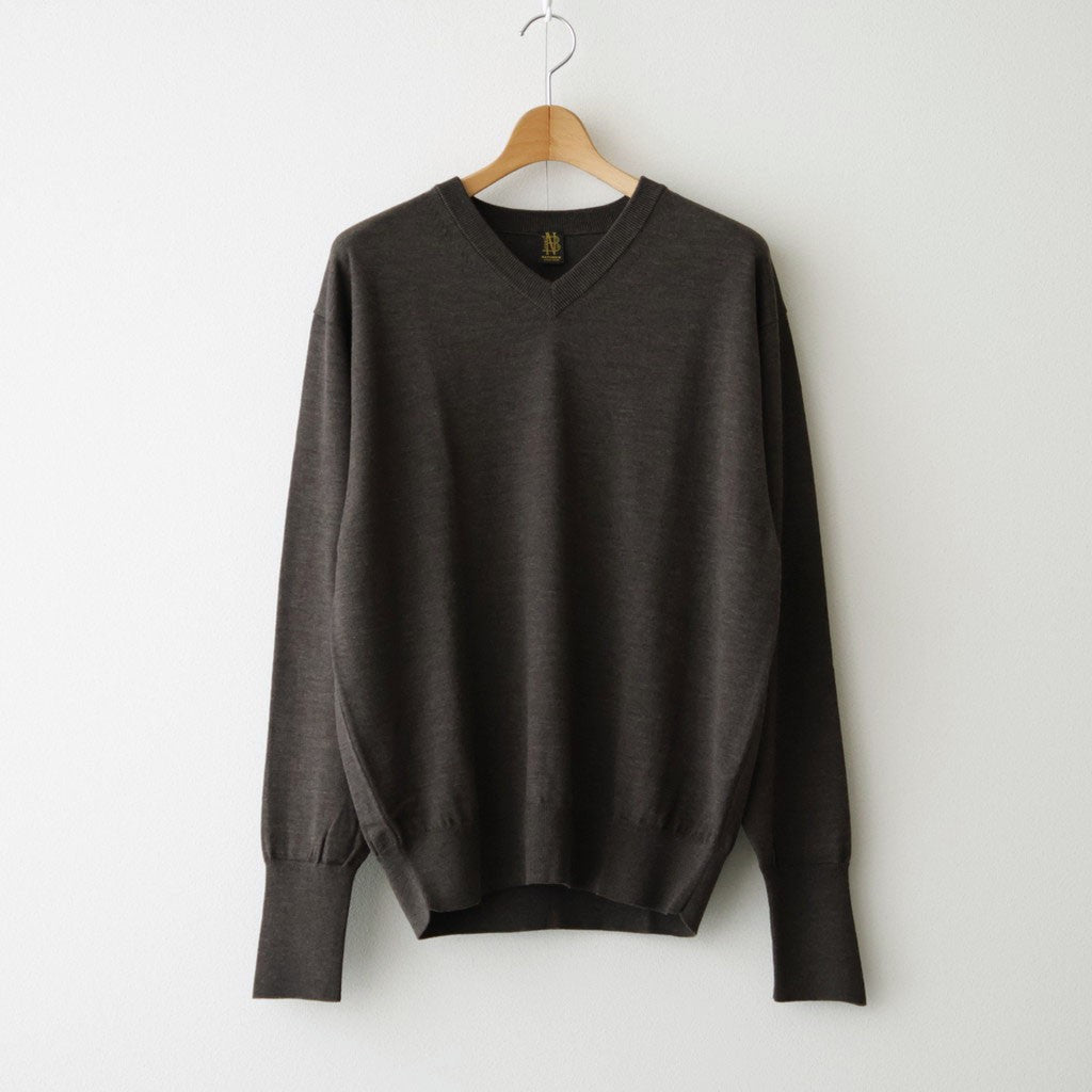 BABY WOOL V NECK #BROWN [BN-26FM-041]