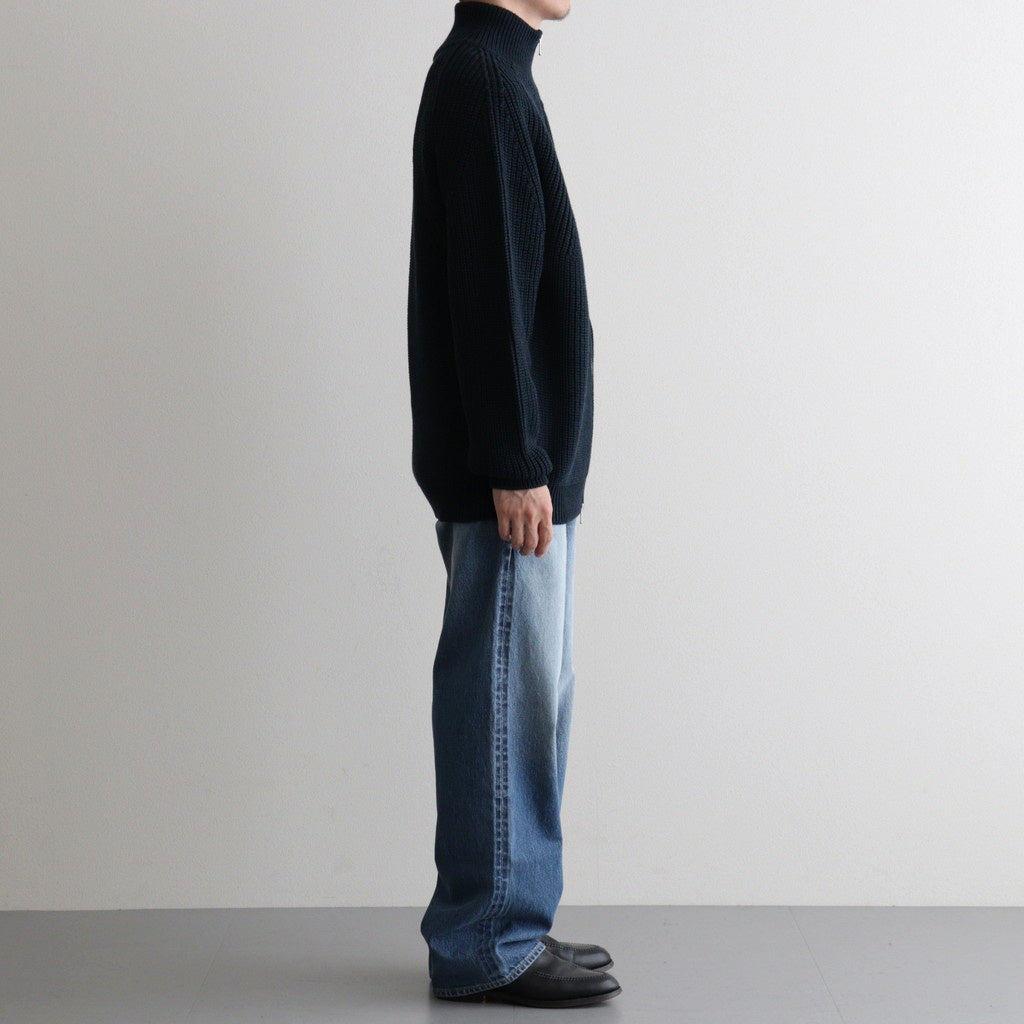 SIGNATURE DRIVERS KNIT #DARK GREEN×NAVY [BN-25FM-040]