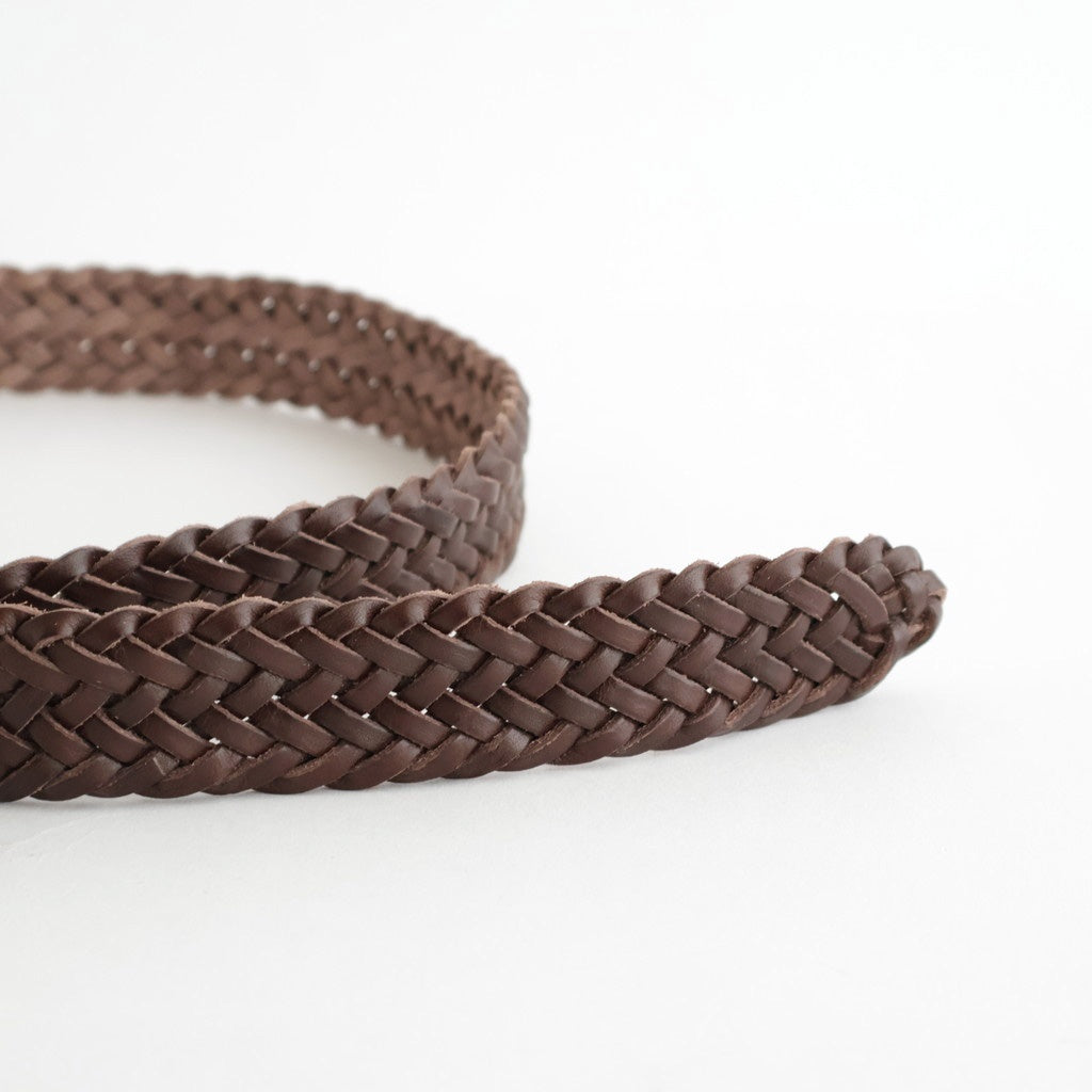 LEATHER MESH BELT #BROWN [PMAV-AC06]