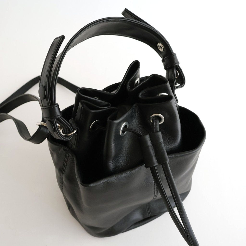 DRAWSTRING BAG #BLACK [BG-48-C-COW-5]