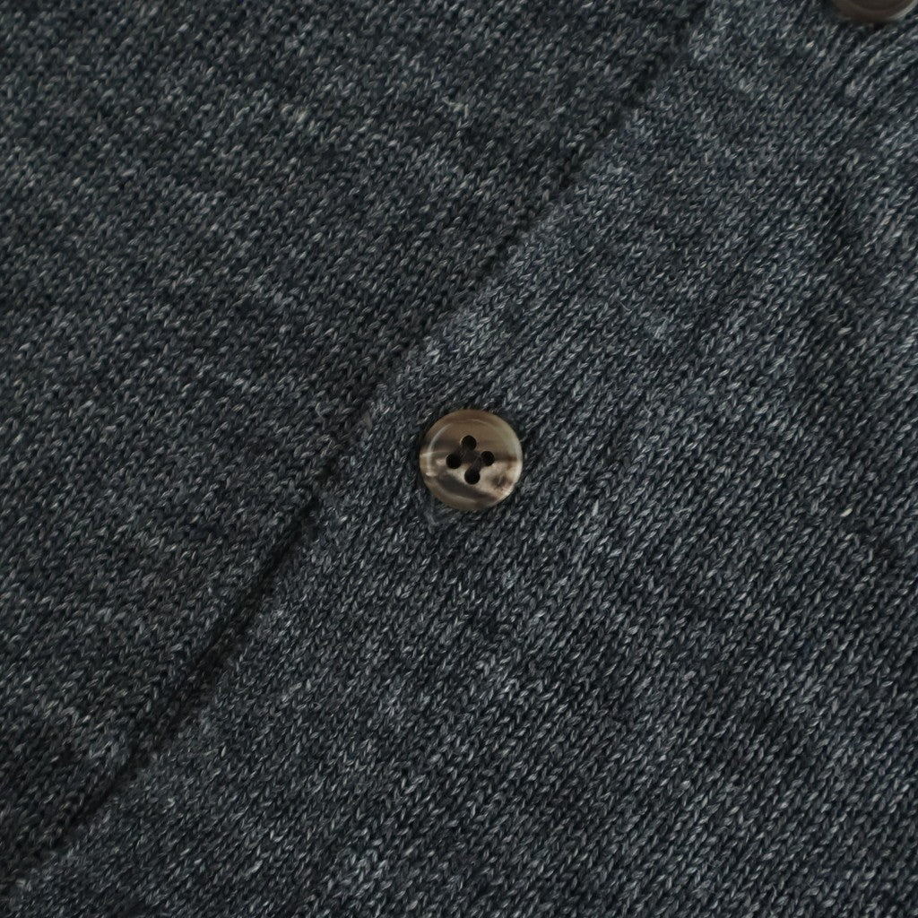 WASHED HIGH COUNT LINEN V NECK CARDIGAN #CHARCOAL [BN-26SM-021]