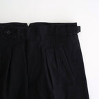 DOUBLE-PLEATED SMARTY TROUSER #ONYX [252OJ-PT08]